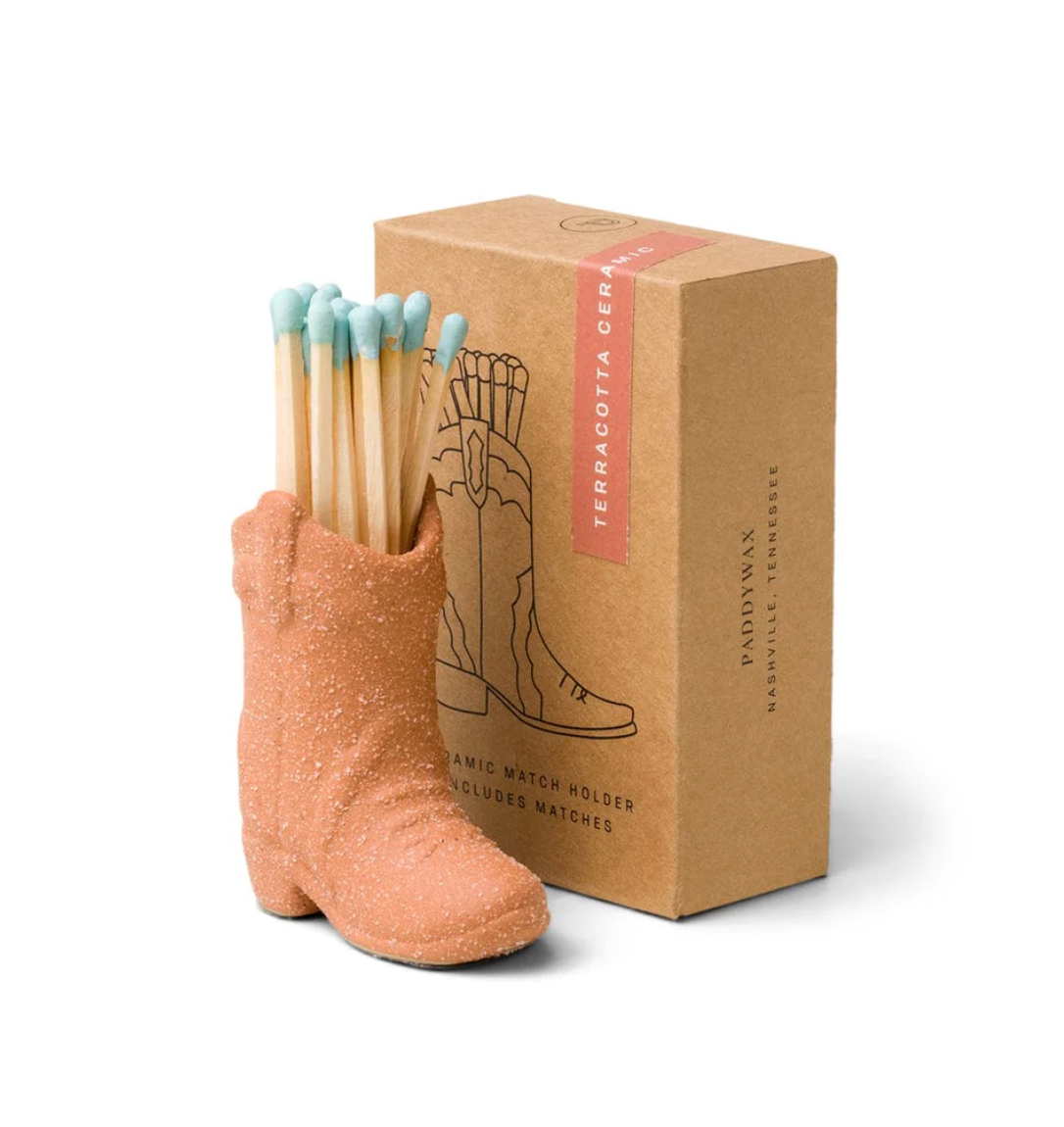 Cowboy Boot Match Holder - Terracotta
