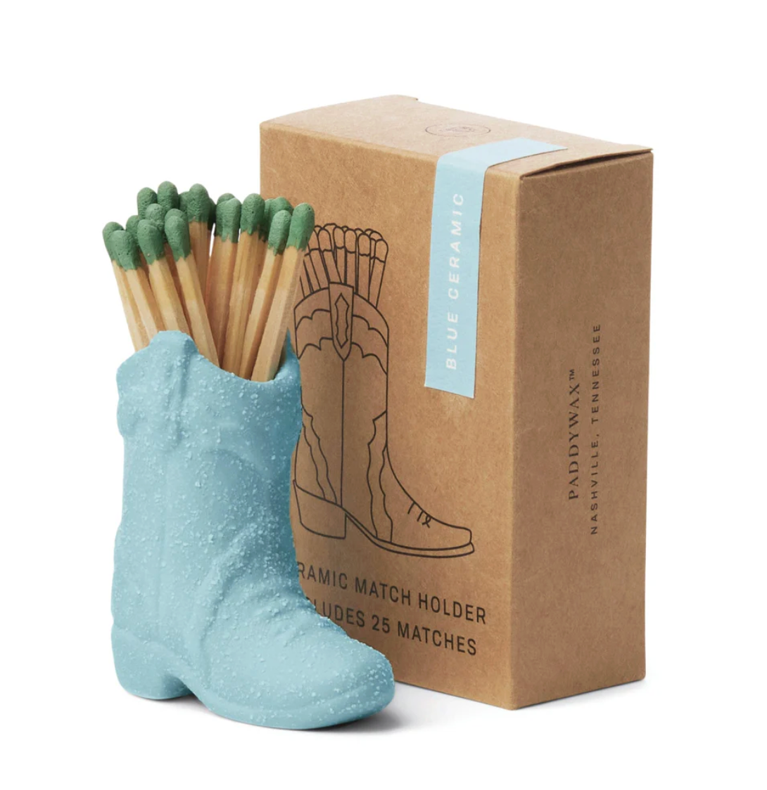 Cowboy Boot Match Holder - Light Blue